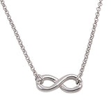 Infinity Necklace Twisted Knot Crisscross Crossover Sterling Silver Plain Pendant Necklace Infinity Necklace Pendant Eternity Infinity Love - Blue Apple Jewelry