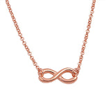 Infinity Necklace Twisted Knot Crisscross Crossover Sterling Silver Plain Rose Gold Plated Infinity Necklace Pendant Infinity Love - Blue Apple Jewelry