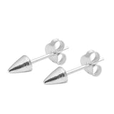 Simple Petite 5mm Small Tiny Cute Pair Spike Charm Stud Post Earrings Solid 925 Sterling Silver Earrings Cartilage Piercing Kids Gift