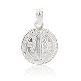 Solid 925 Sterling Silver 1.25" San Benito Pendant Charm For Chain San Benito Jewelry Religious Gift Benedict Medal Pendant