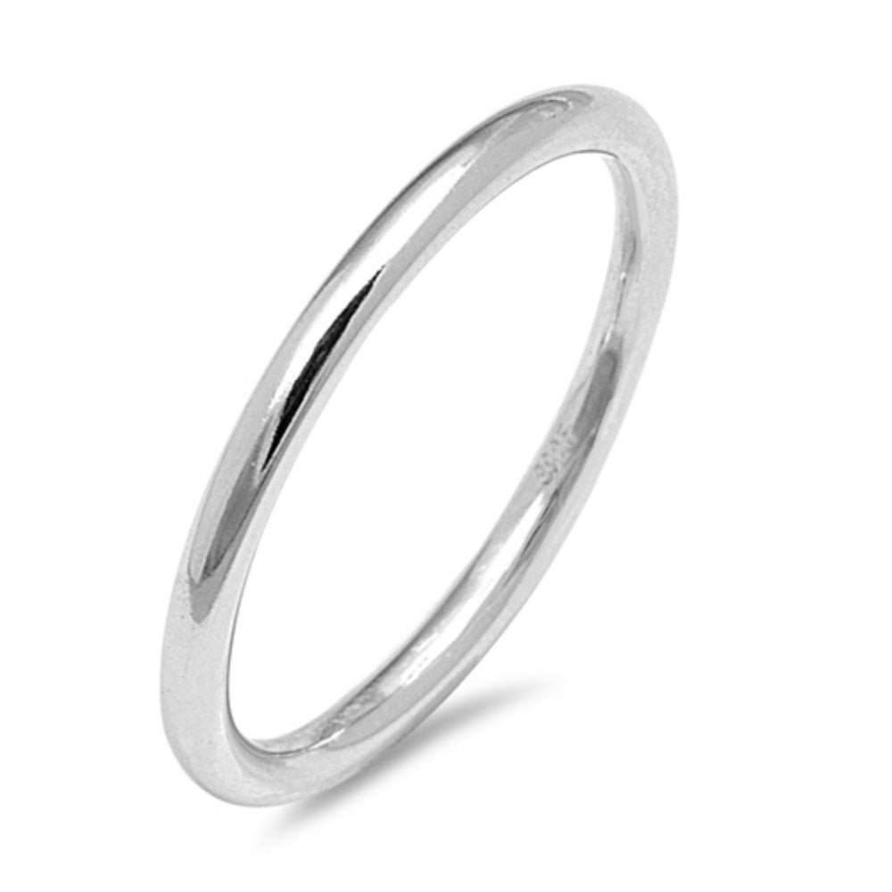 Plain silver toe rings on sale