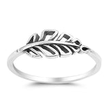 7mm Sideways Leaf Band Ring Solid 925 Sterling Silver Leaf Ring Bay Leaf Ring Trendy Natures Leaf Lover Friendship Ring Gift - Blue Apple Jewelry
