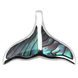 Fishy Whale Tail Pendant 925 Sterling Silver Choose Color Whale Tail Charm - Blue Apple Jewelry